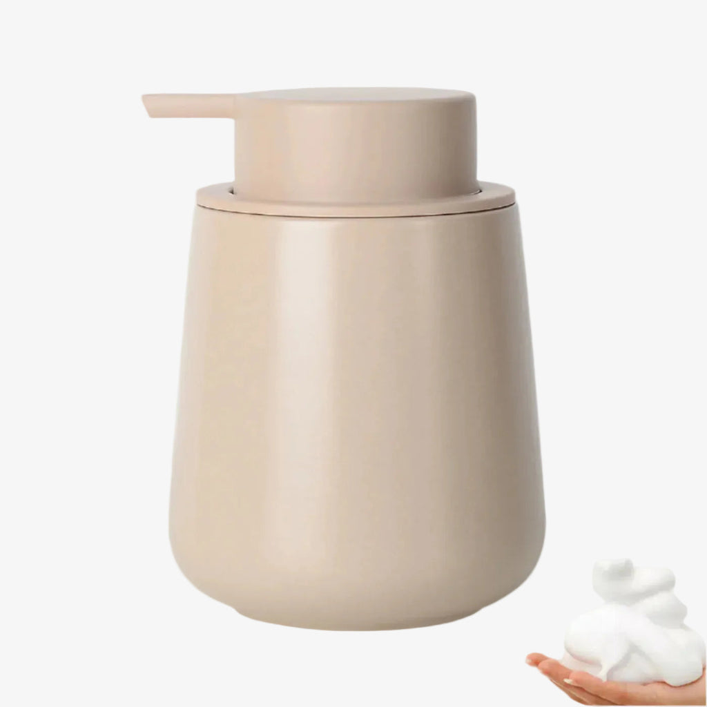 BosilunLife Foaming Soap Dispenser Large Recycled Ceramic Eco-Clay