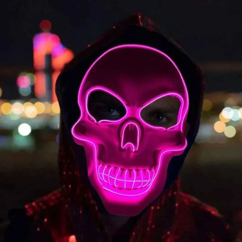 Horror Skull LED Light Full Face Cosplay Mask