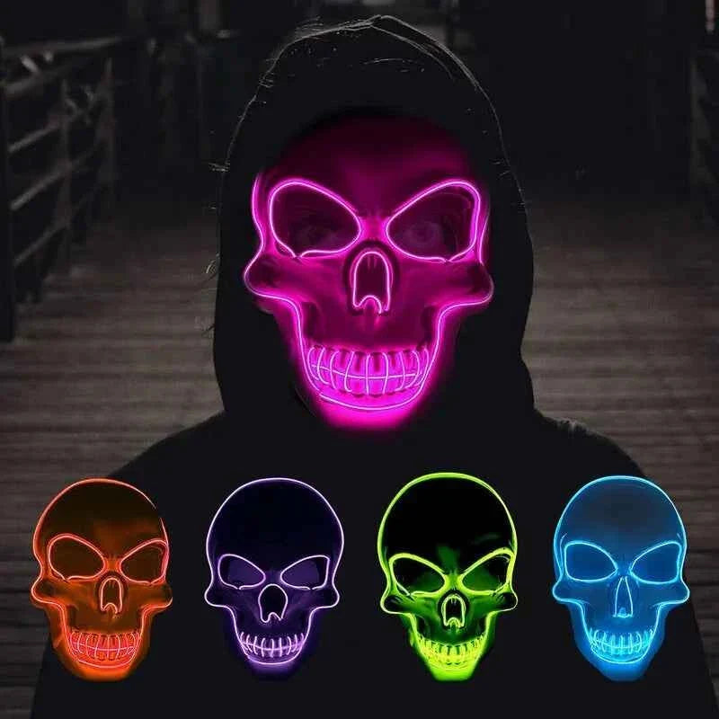 Horror Skull LED Light Full Face Cosplay Mask