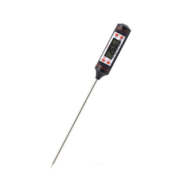 Digital Water Thermometer for Liquid Candle Instant Read With Waterproof For Food Meat Milk Long Probe Food Temperature Measuring Device Probe Type Electronic Thermometer Stainless Steel Pen Type Structure with High Accuracy